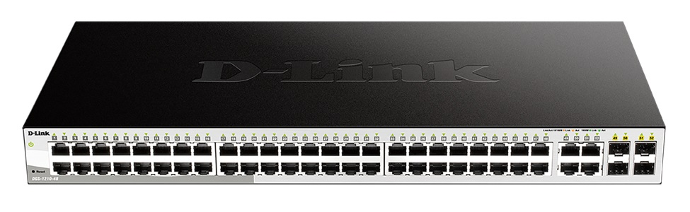 D-Link DGS-1210-48 Switch di rete Gestito L2 48 porte Gigabit Ethernet 4 porte Combo SFP - Nero