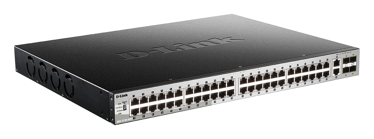 D-Link DGS-3130-54PS/E Switch di Rete Gestito L3 Gigabit Ethernet 48 Porte (10/100/1000) con Supporto Power over Ethernet (PoE) Grigio