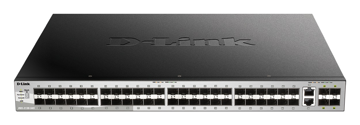 D-Link DGS-3130-54S/E Switch di Rete Gestito L3 10G Ethernet (100/1000/10000) Grigio - Montaggio Rack