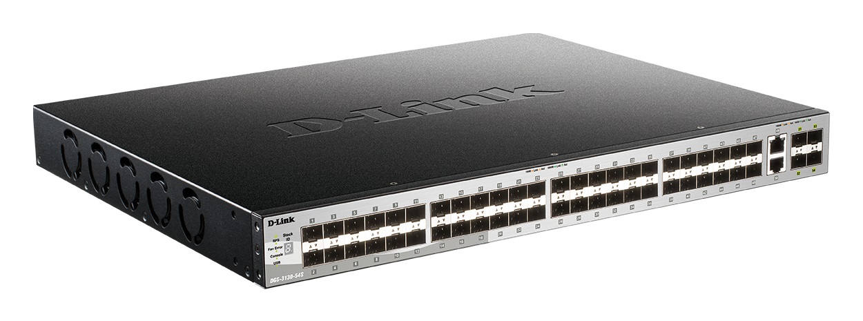 D-Link DGS-3130-54S/E Switch di Rete Gestito L3 10G Ethernet (100/1000/10000) Grigio - Montaggio Rack