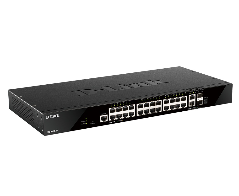 D-Link DGS-1520-28/E Switch di Rete Gestito L3 10G Ethernet 26 Porte RJ-45 1U