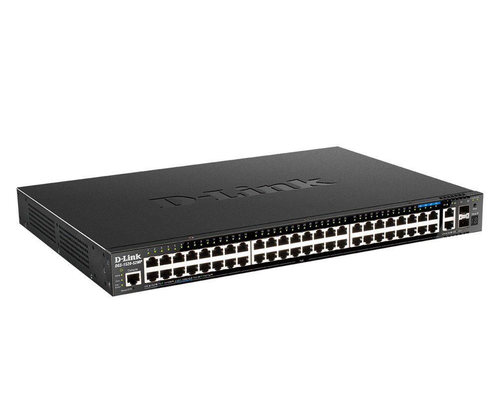 D-Link DGS-1520-52MP Switch di rete Gestito L3 44 Porte Gigabit Ethernet (10/100/1000) con Supporto Power over Ethernet (PoE) 1U