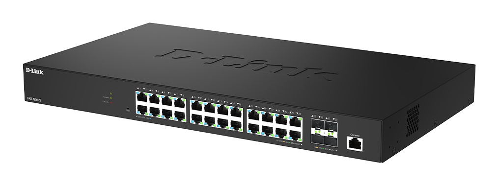 D-Link DMS-1250-28/E Switch di Rete Gestito L2 28 Porte 2.5G Ethernet con 4 Porte SFP - Nero