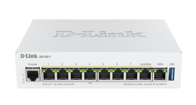 D-Link DBR-600-P/B Router Cablatore 2.5 Gigabit Ethernet Bianco