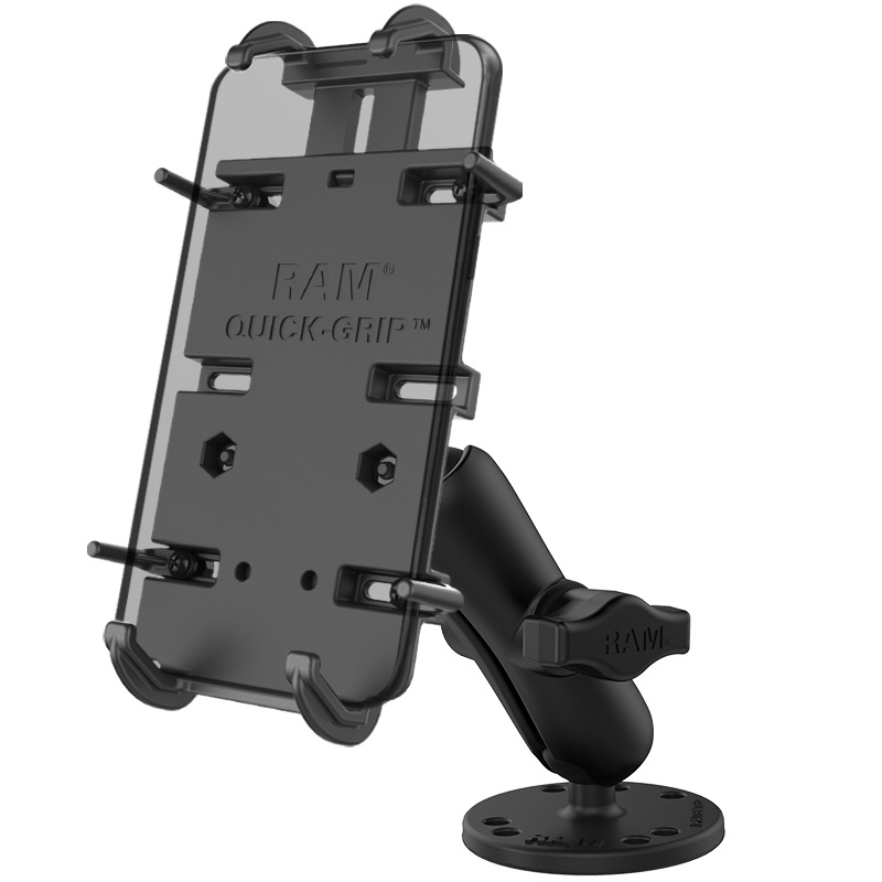 RAM MOUNTS Supporto RAM-B-138-PD4U per Smartphone Large XL - Nero, per Superfici Lisce, Barche e Cruscotto Auto