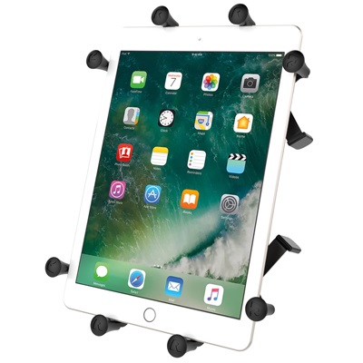 RAM Mounts RAM-HOL-UN9U Supporto Universale X-Grip per Tablet fino a 10 Pollici con Design a Molla e Tappi in Gomma