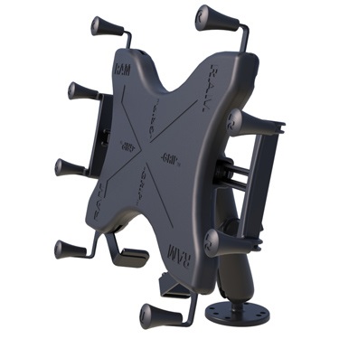 RAM Mounts RAM-B-101-C-UN11U Supporto per Tablet con Cradle X-GRIP Compatibile con Apple iPad Pro e Galaxy Note Pro 12.2 - Nero