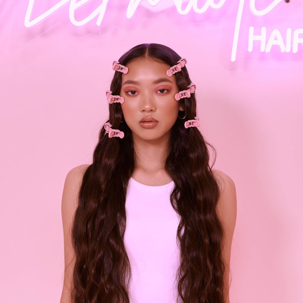 Mermade Grip Clips Rosa - 4 pz, Fermagli per Capelli Delicati e Stabili