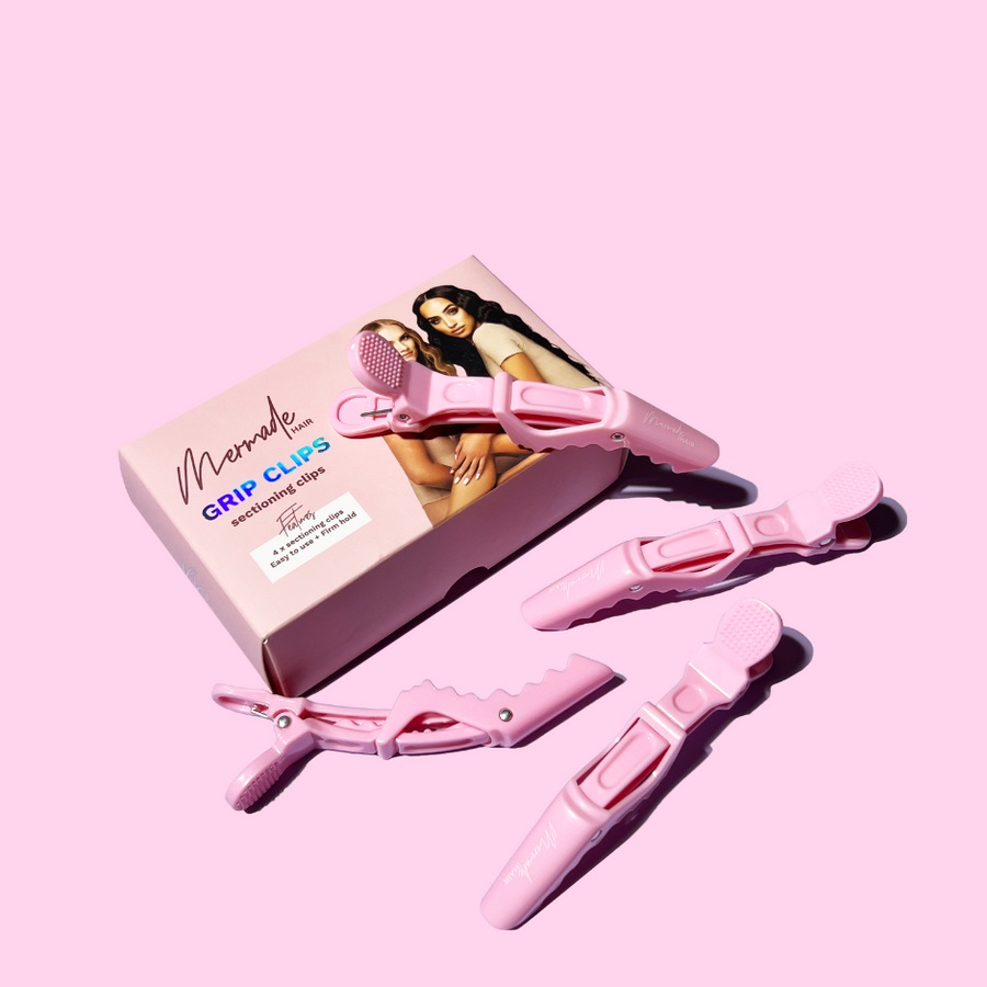 Mermade Grip Clips Rosa - 4 pz, Fermagli per Capelli Delicati e Stabili