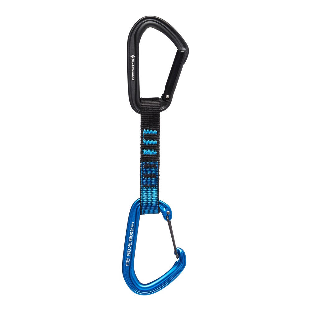 Black Diamond HotForge Hybrid Quickdraw Rinvio da Arrampicata 12 cm Blu/Rosa - Moschettone Keylock e HotWire