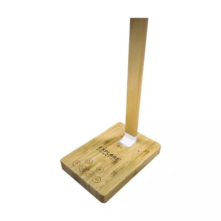 Explore Scientific BLC1001 Lampada da Tavolo 5 W LED in Bamboo Ecologico con Ricarica Smartphone, Timer e Luce Regolabile