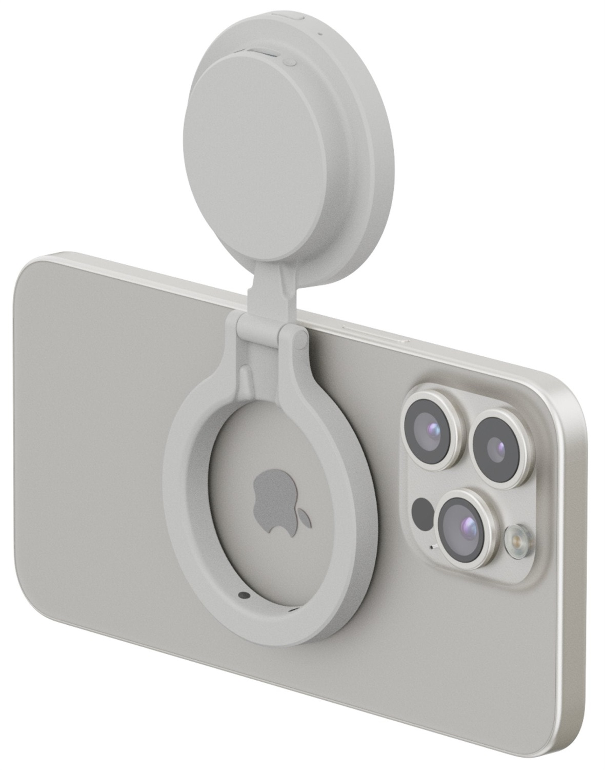 ShiftCam SnapStudio Light - Anello luminoso magnetico a LED con luminosità e temperatura regolabili, ricarica USB-C, compatibile con MagSafe, ideale per vlogging e fotografia mobile (grigio)