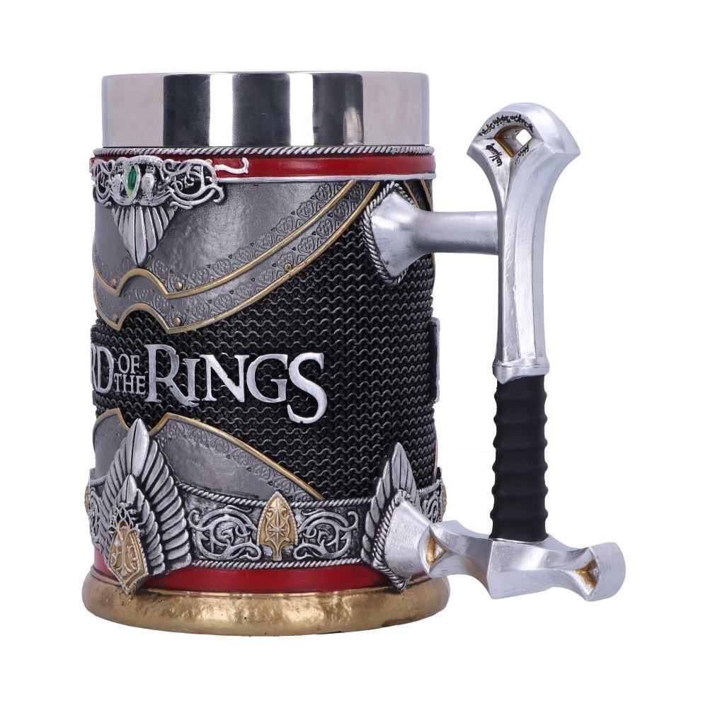 Nemesis Now Boccale Aragorn in Peltro con Licenza Ufficiale - Signore degli Anelli, 15,5 cm