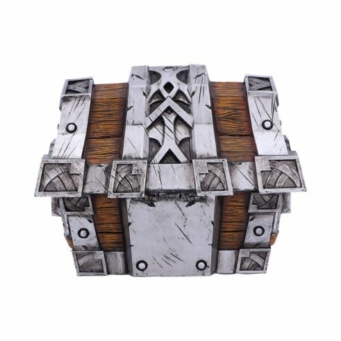 Nemesis Now World of Warcraft Scatola del Tesoro Silverbound 10.5cm in Resina Argento/Marrone - Merchandising Ufficiale