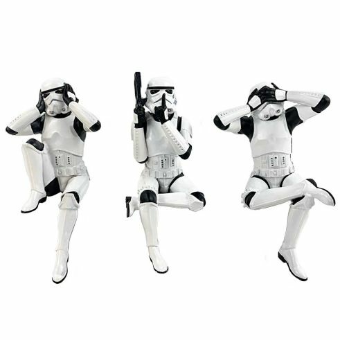 Nemesis Now Figurina Stormtrooper - Tre Menti Saggi in Resina, 11 cm, Colore Bianco, Ufficiale