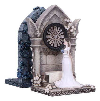 Nemesis Now Corpse Bride Emily e Victoria Bookends - Oggetti da Collezione Licenza Ufficiale Tim Burton