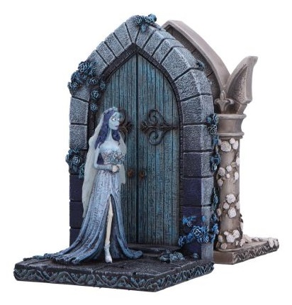Nemesis Now Corpse Bride Emily e Victoria Bookends - Oggetti da Collezione Licenza Ufficiale Tim Burton