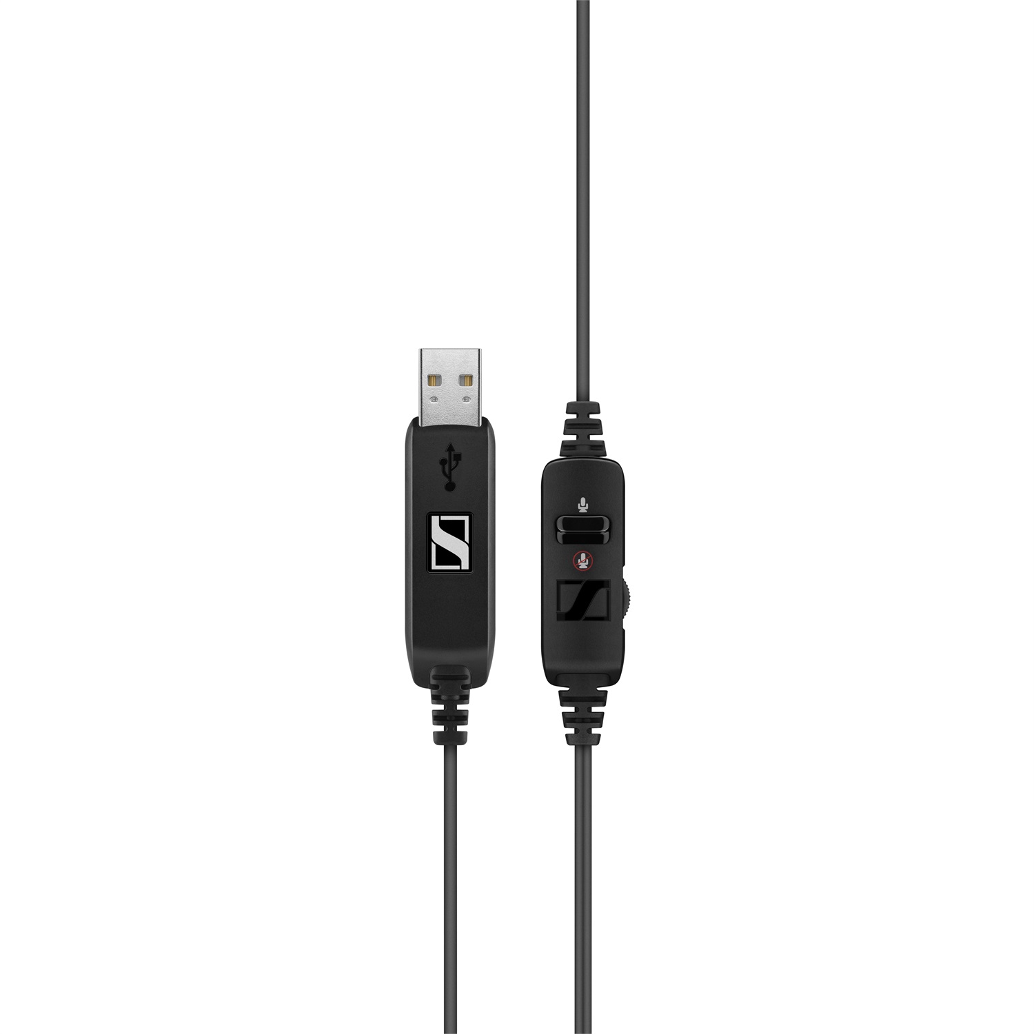 Sennheiser PC 8 USB Auricolare Cablato a Padiglione Nero con Microfono Noise-Cancelling, Controllo Volume e Muto In-Line, Leggero e Ottimo per Business