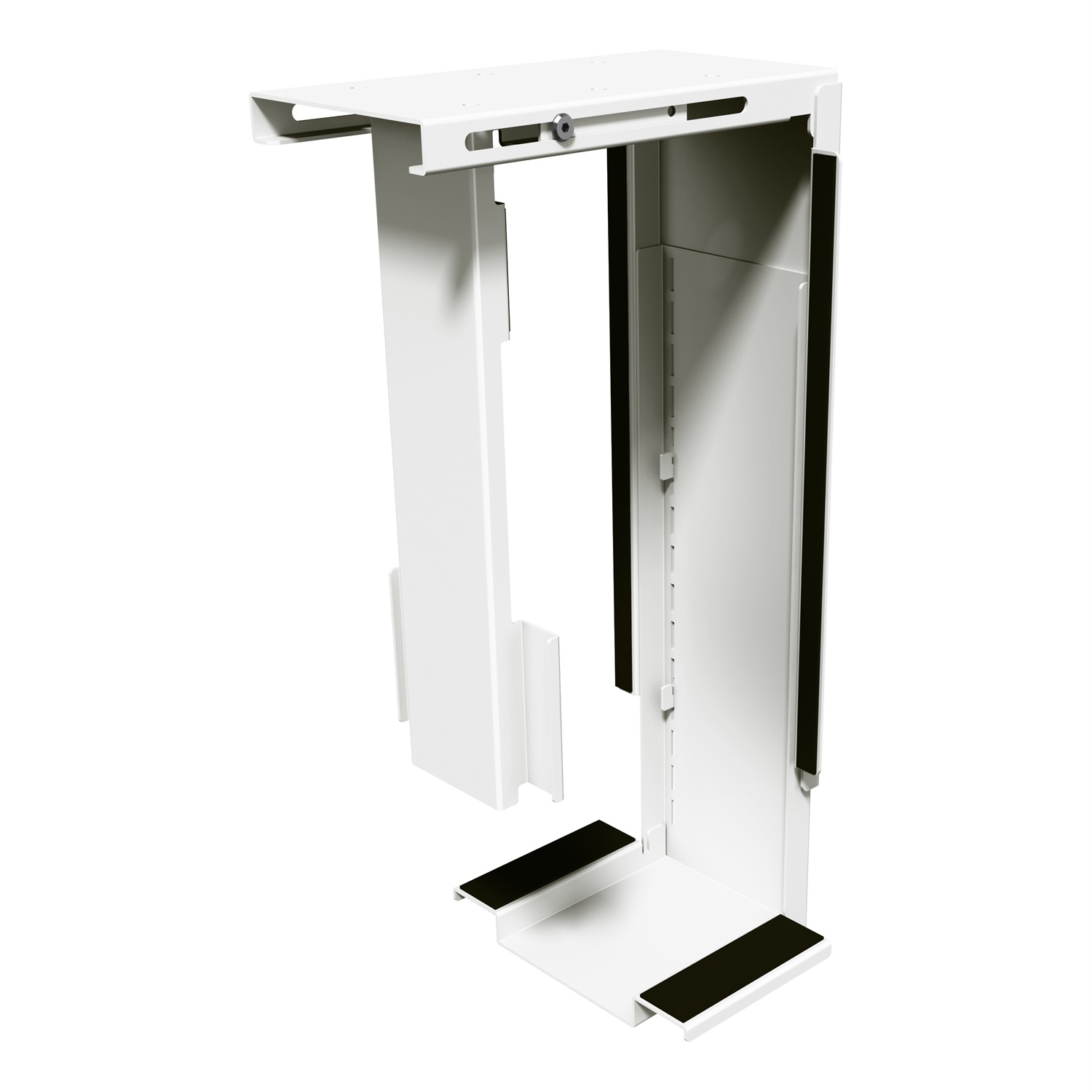 Dataflex Viewmate Supporto Computer - Scrivania Fisso con Fissaggio Sotto, Colori Argento, Bianco e Nero