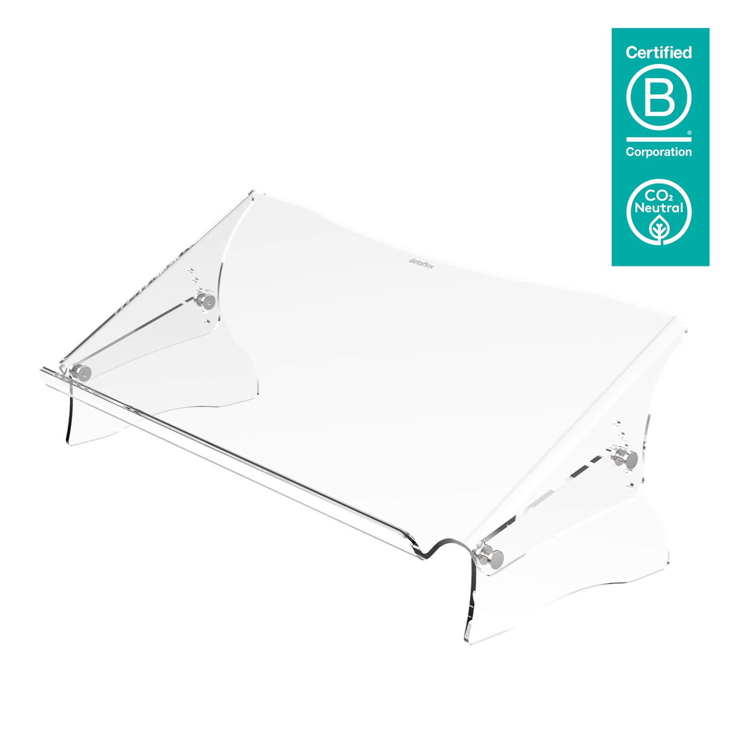 Dataflex Addit ErgoDoc® Porta Documenti Regolabile 410 - Acrilico Trasparente, Fino al Formato A3, Spazio per Tastiera, Capacità 6 kg