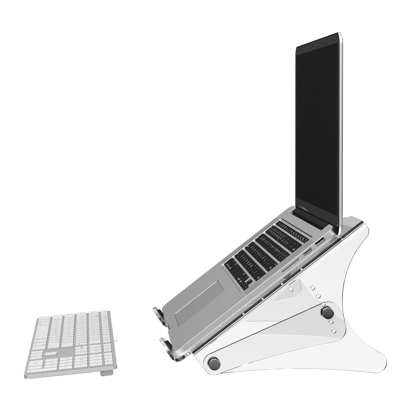 Dataflex Addit Rialzo Notebook Regolabile in Acrilico - Altezza 450 mm