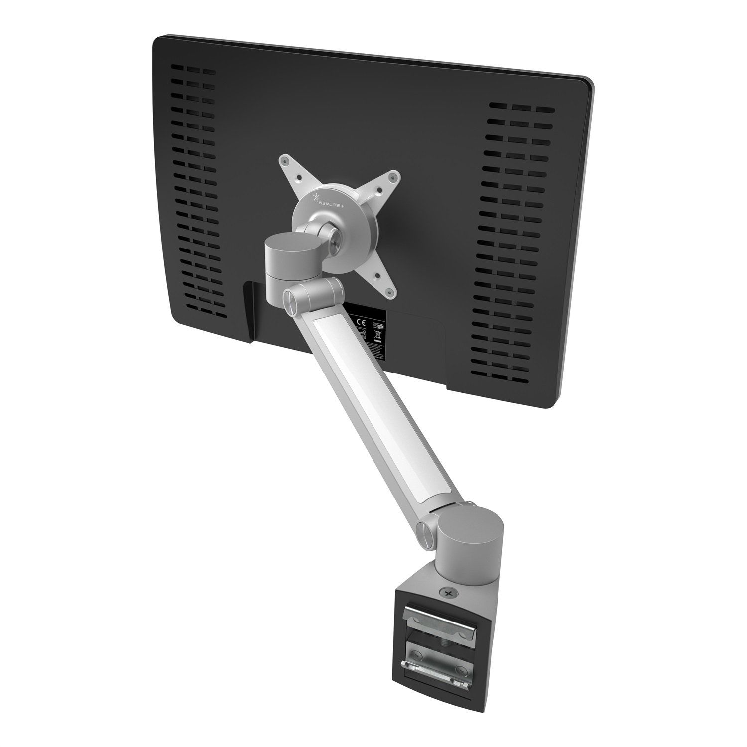 Dataflex Viewlite Plus Braccio Porta Monitor - Binario 512, Argento/Bianco, Fissaggio a Parete o a Binario