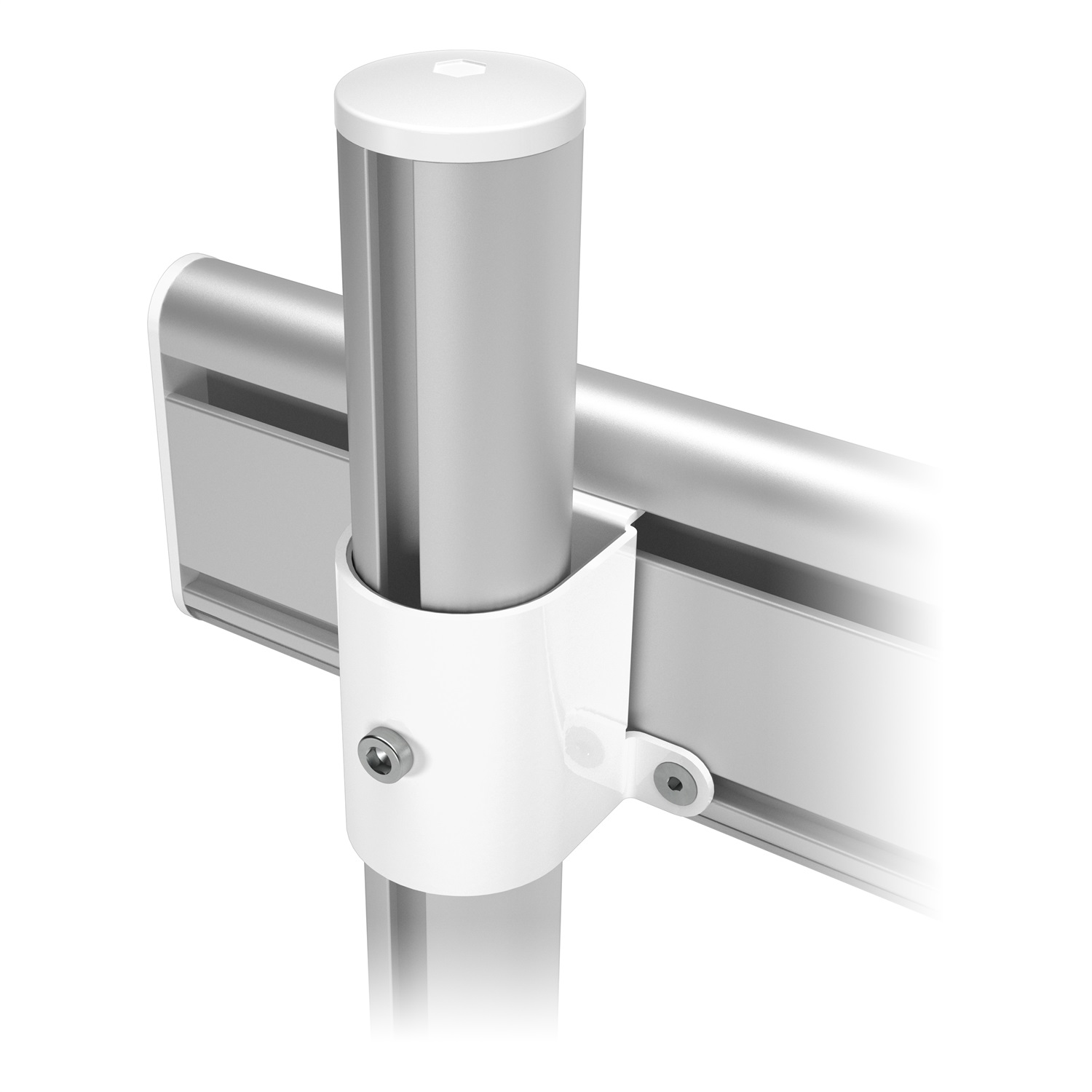 Dataflex Viewlite 702 - Scrivania Porta Monitor Regolabile in Argento/Bianco