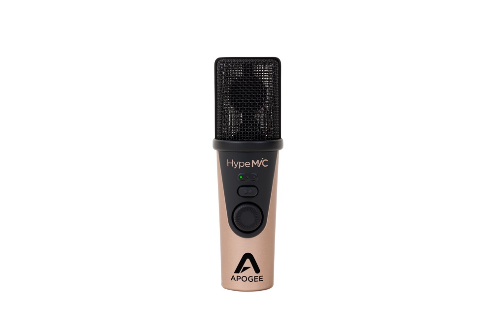 Apogee Hype Mic - Microfono USB con compressione analogica per vocali e strumenti, Streaming, Podcast e Gaming, Qualità audio fino a 24-bit/96KHz, Made in USA