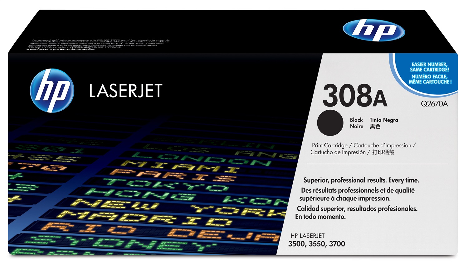 HP Q2670A 308A Toner Nero Originale per Color LaserJet 3500/3550/3700 - 6000 Pagine