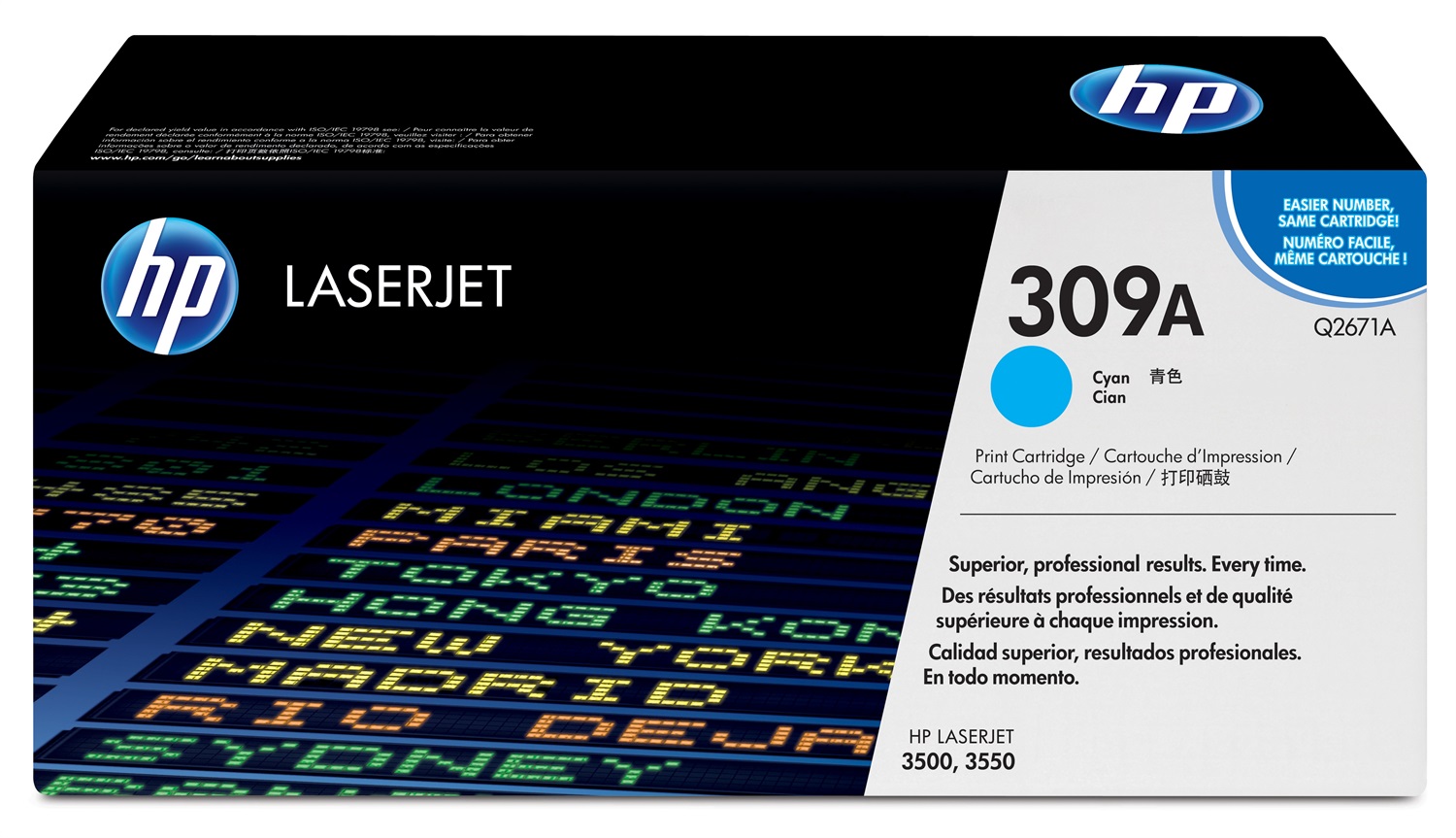HP Q2671A 309A Original LaserJet Toner Cartridge Ciano - 4000 Pagine per Color LaserJet 3500/3500N/3550/3550N