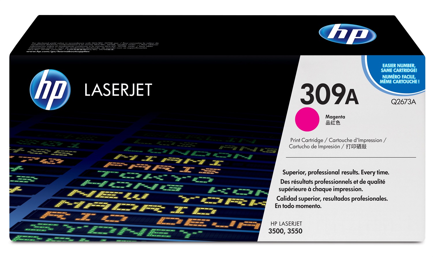 HP 309A Magenta Original LaserJet Toner Cartridge Q2673A - 4.000 pagine per Color LaserJet 3500/3550