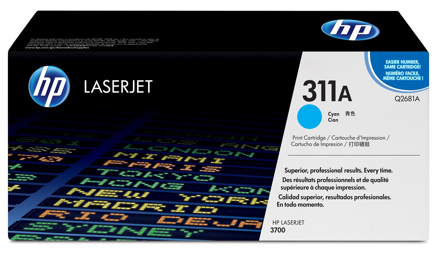 HP Q2681A 311A Cartuccia Toner Originale Ciano - 6.000 Pagine per Color LaserJet 3700 Series
