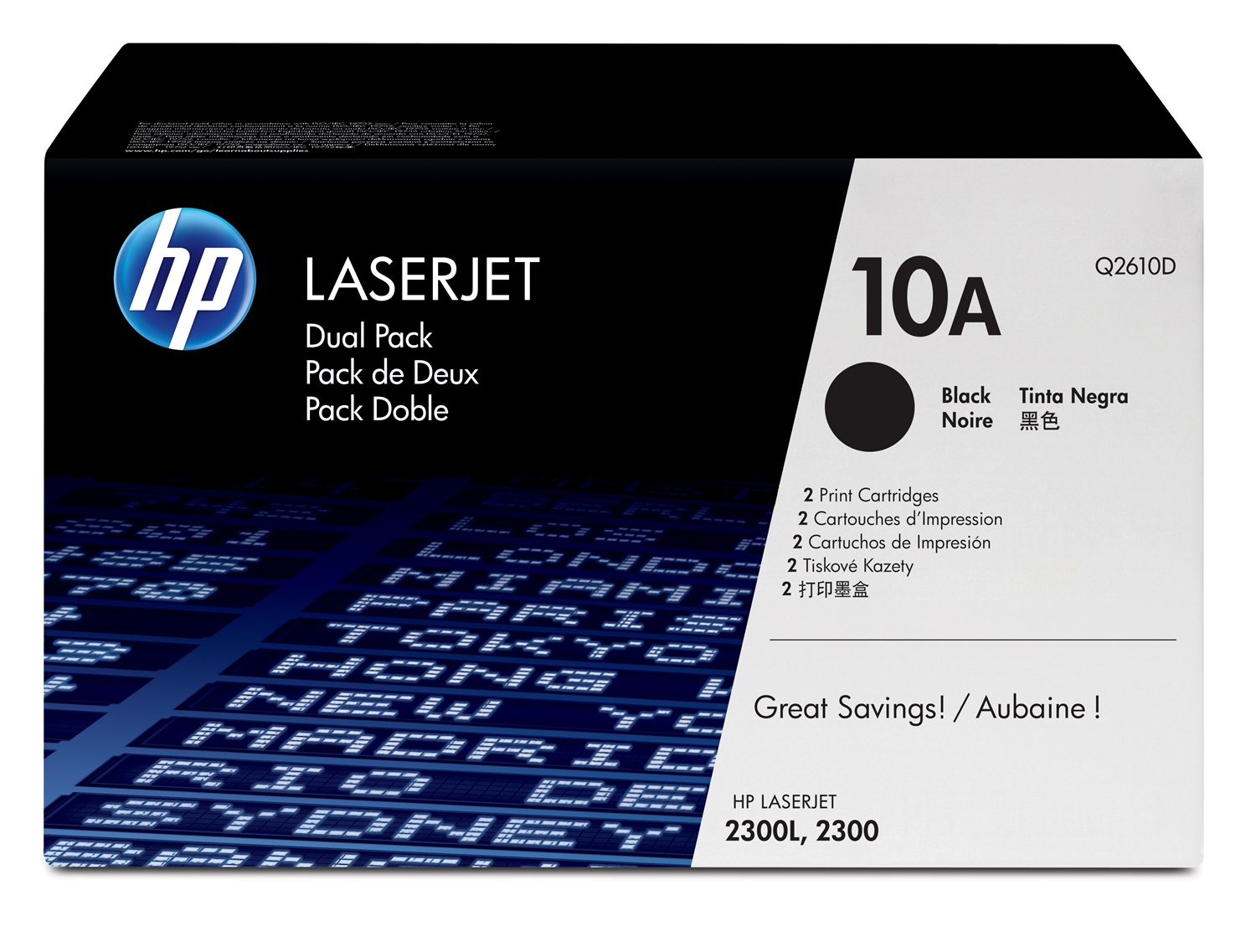 HP Q2610D Cartuccia Toner Originale Nero - Confezione Doppia (2 pz) - 6.000 Pagine per LaserJet 2300