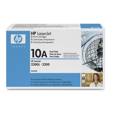 HP Q2610D Cartuccia Toner Originale Nero - Confezione Doppia (2 pz) - 6.000 Pagine per LaserJet 2300