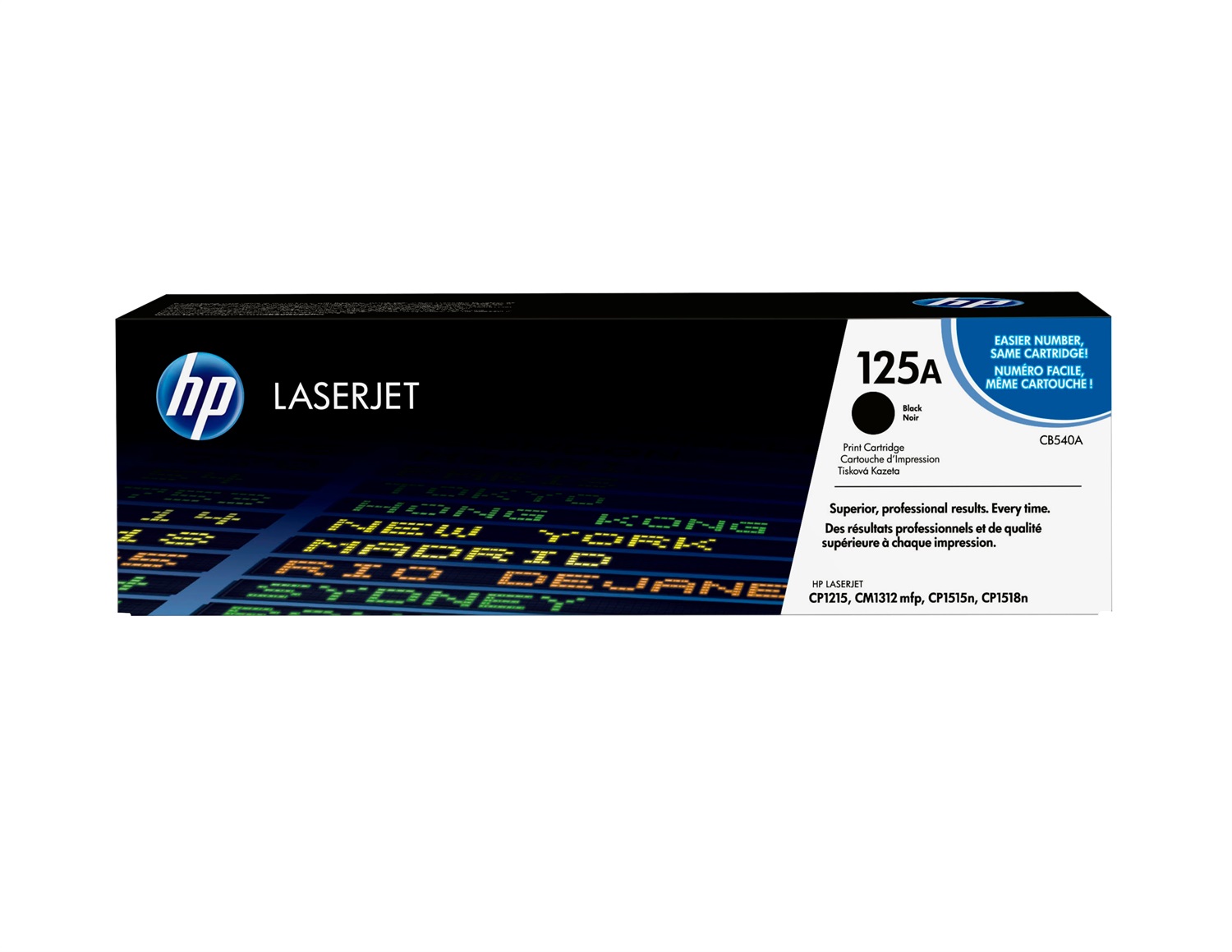 HP Cartuccia Toner Originale Nero CB540A 125A - 2200 Pagine, Compatibile con HP Color LaserJet CP1215/CP1515/CP1518/CM1312