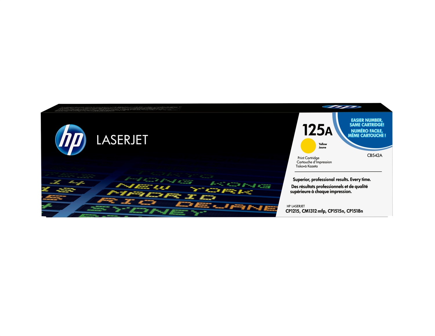 HP Cartuccia Toner Originale Giallo CB542A 125A - 1400 Pagine per Color LaserJet CP1215/CM1312/CP1515N/CP1518