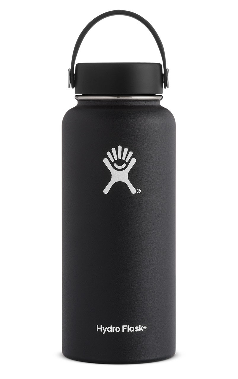Hydro Flask Wide Mouth Borraccia 946 ml (32 oz) in Acciaio Inossidabile con Isolamento Sottovuoto - Nero