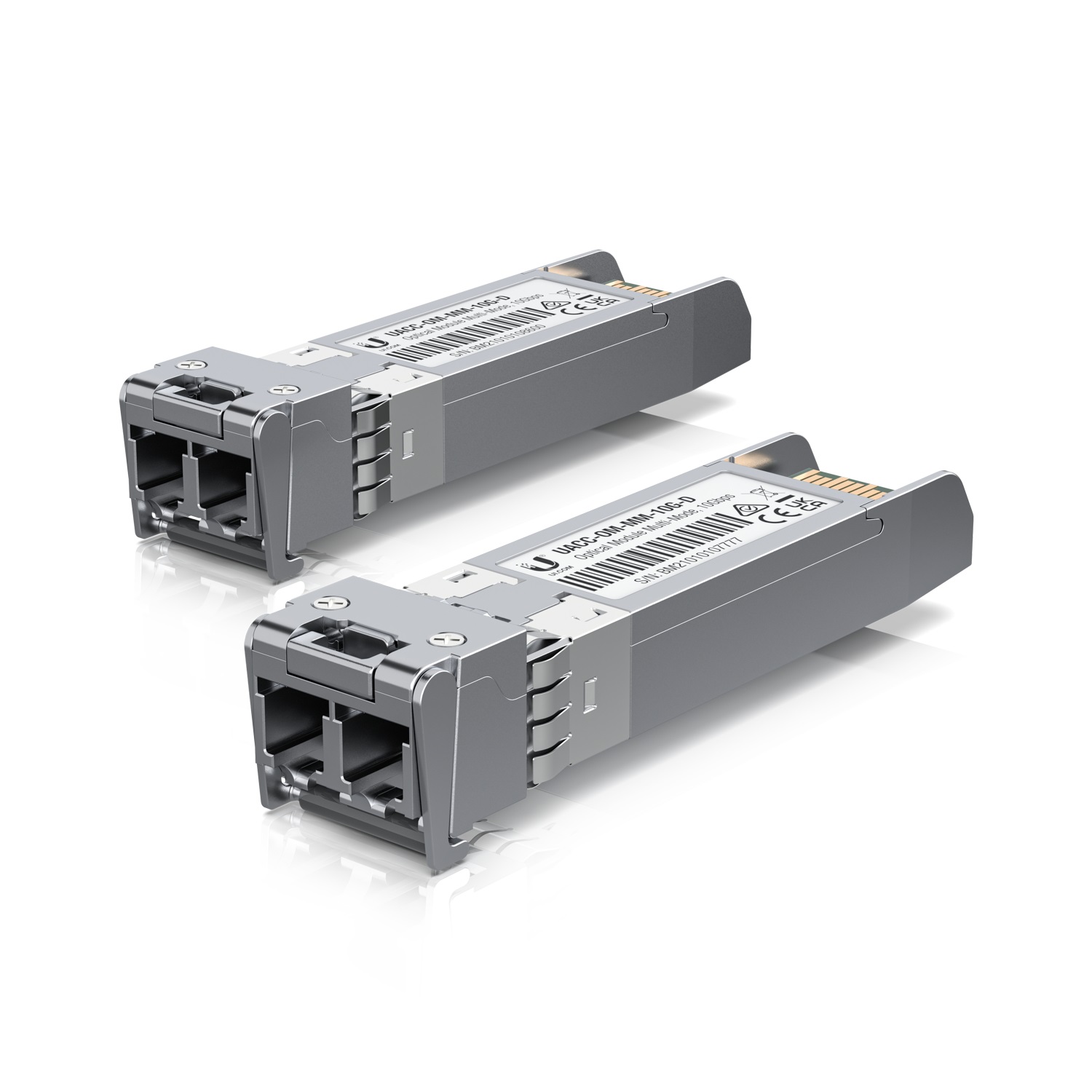 Ubiquiti UACC-OM-MM-10G-D-20 Modulo del Ricetrasmettitore di Rete Fibra Ottica Multimodale SFP 10000 Mbit/s 850 nm 300 m Acciaio Inossidabile - 20 pz