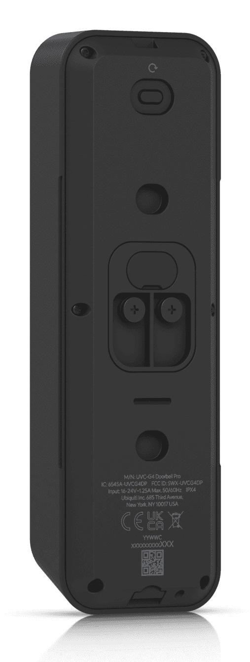 Ubiquiti UniFi G4 Doorbell Pro Nero - Videocitofono con Doppia Fotocamera, Visione Notturna, IPX4, Alluminio e Policarbonato