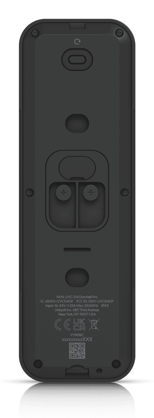 Ubiquiti UniFi G4 Doorbell Pro Nero - Videocitofono con Doppia Fotocamera, Visione Notturna, IPX4, Alluminio e Policarbonato