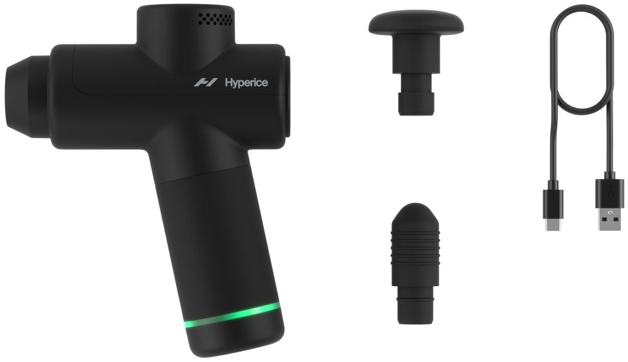 Hyperice Hypervolt Go 2 Massaggiatore a Percussione Portatile Nero con Tecnologia Quiet Glide