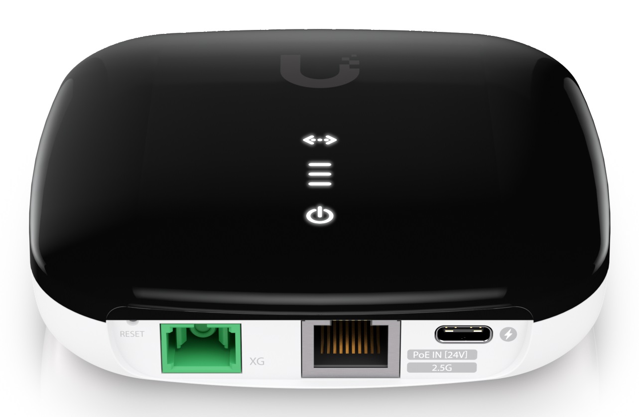 Ubiquiti UISP Fiber XG-PON CPE - Convertitore Multimediale di Rete 10000 Mbit/s, Nero e Bianco