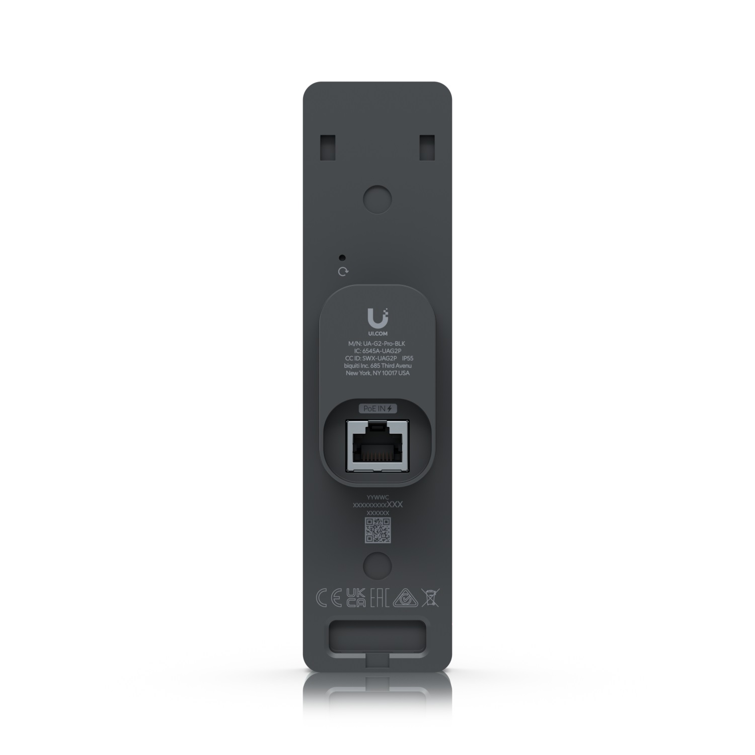 Ubiquiti Access Reader G2 Professional - Lettore di base per il controllo degli accessi Nero, Bluetooth, IP55, NFC, Touchscreen, Audio a 2 vie