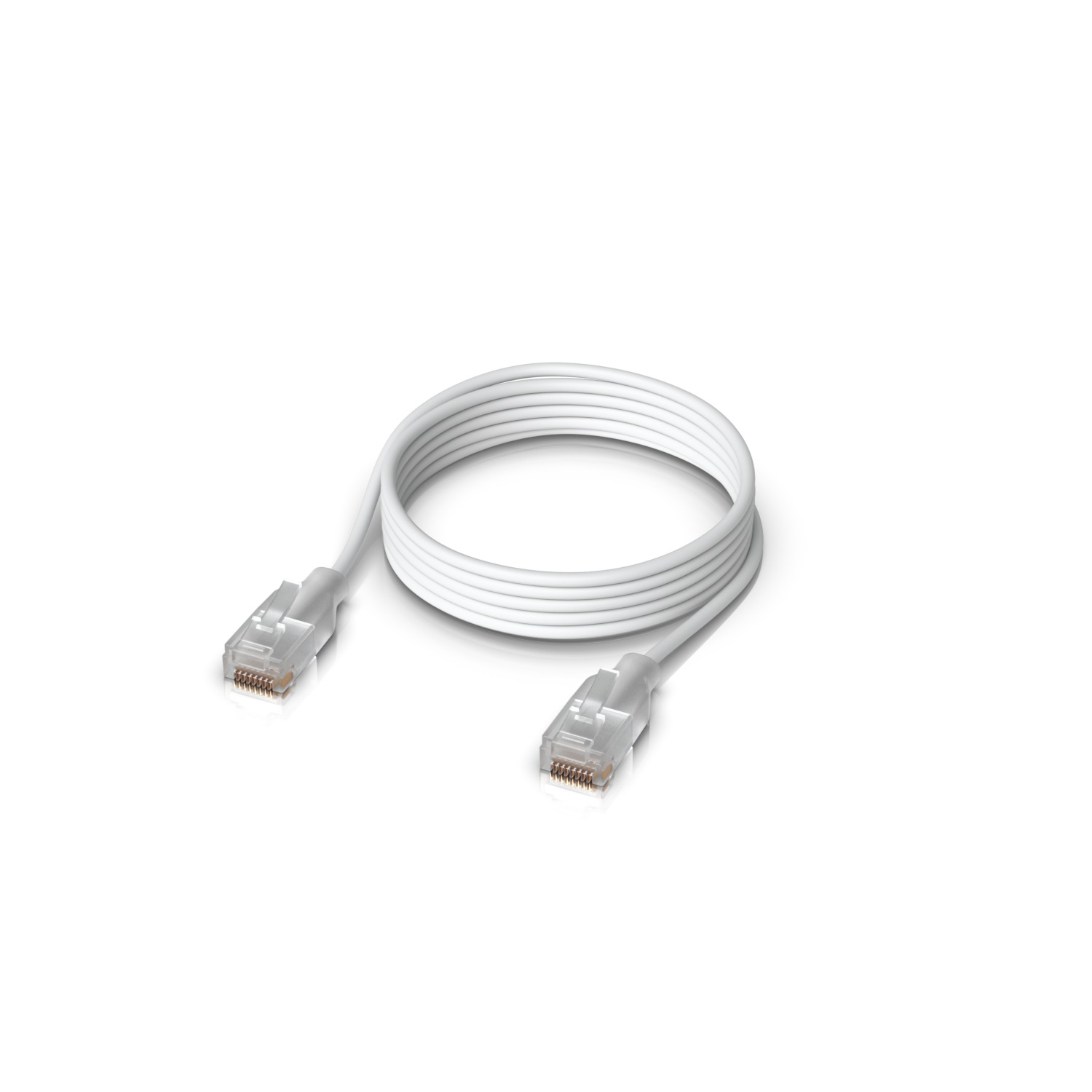 Ubiquiti UACC-Cable-Patch-EL-1M-W Cavo di Rete Traslucido Bianco Cat6 RJ-45 Dritto Maschio 1 m 2.5 Gigabit Ethernet Power over Ethernet (PoE) Plug & Play
