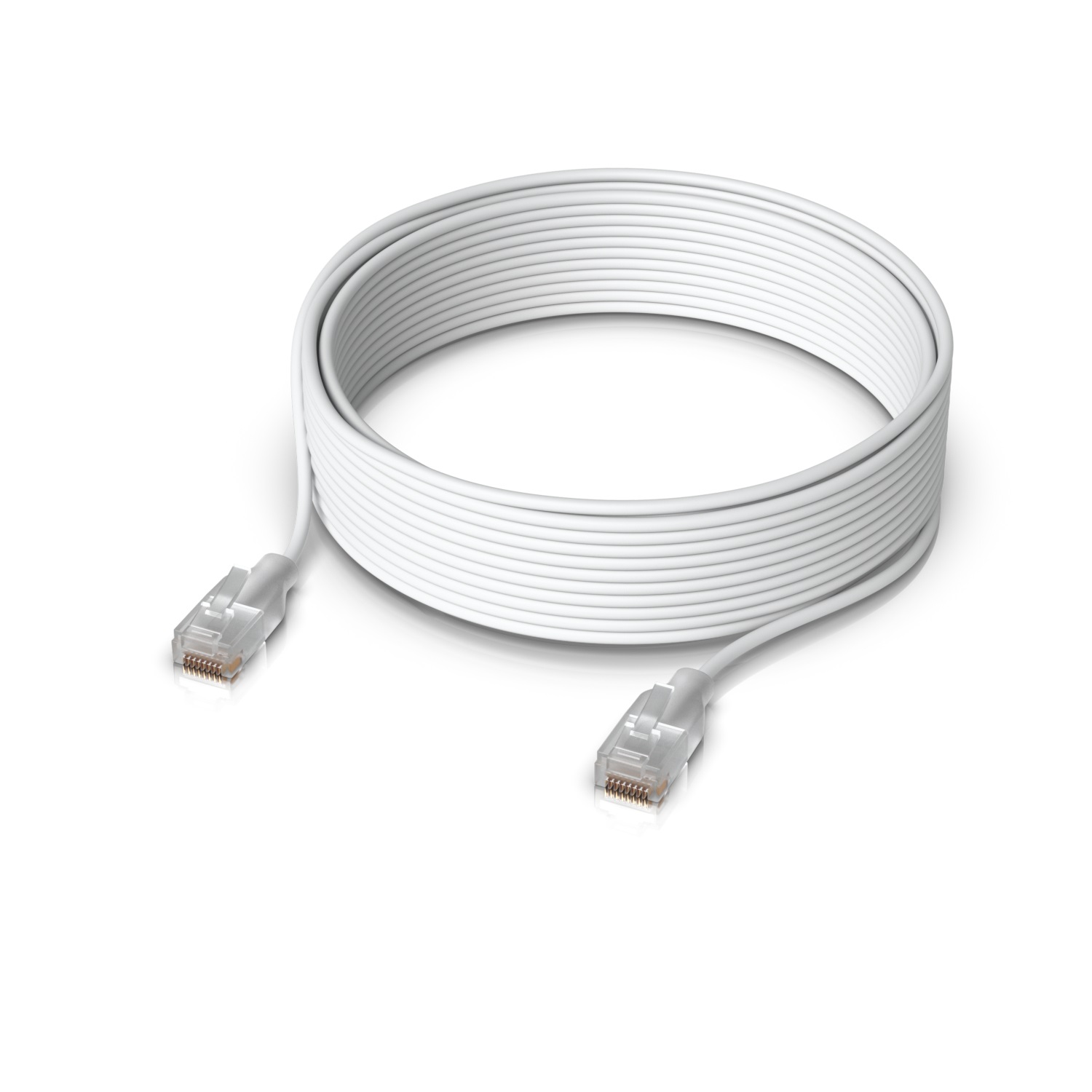 Ubiquiti UACC-Cable-Patch-EL-12M-W Cavo di rete Translucent Bianco Cat6 Nano-thin con supporto 2.5 GbE e garanzia 24 mesi
