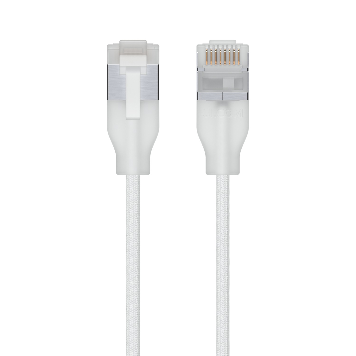 Ubiquiti UACC-Cable-Patch-EL-C6A-15M-W Cavo di Rete Translucent Bianco Cat6a Ultra-thin Braided Shielded RJ45 - 15M, Ottimizzato per 10 GbE Networking
