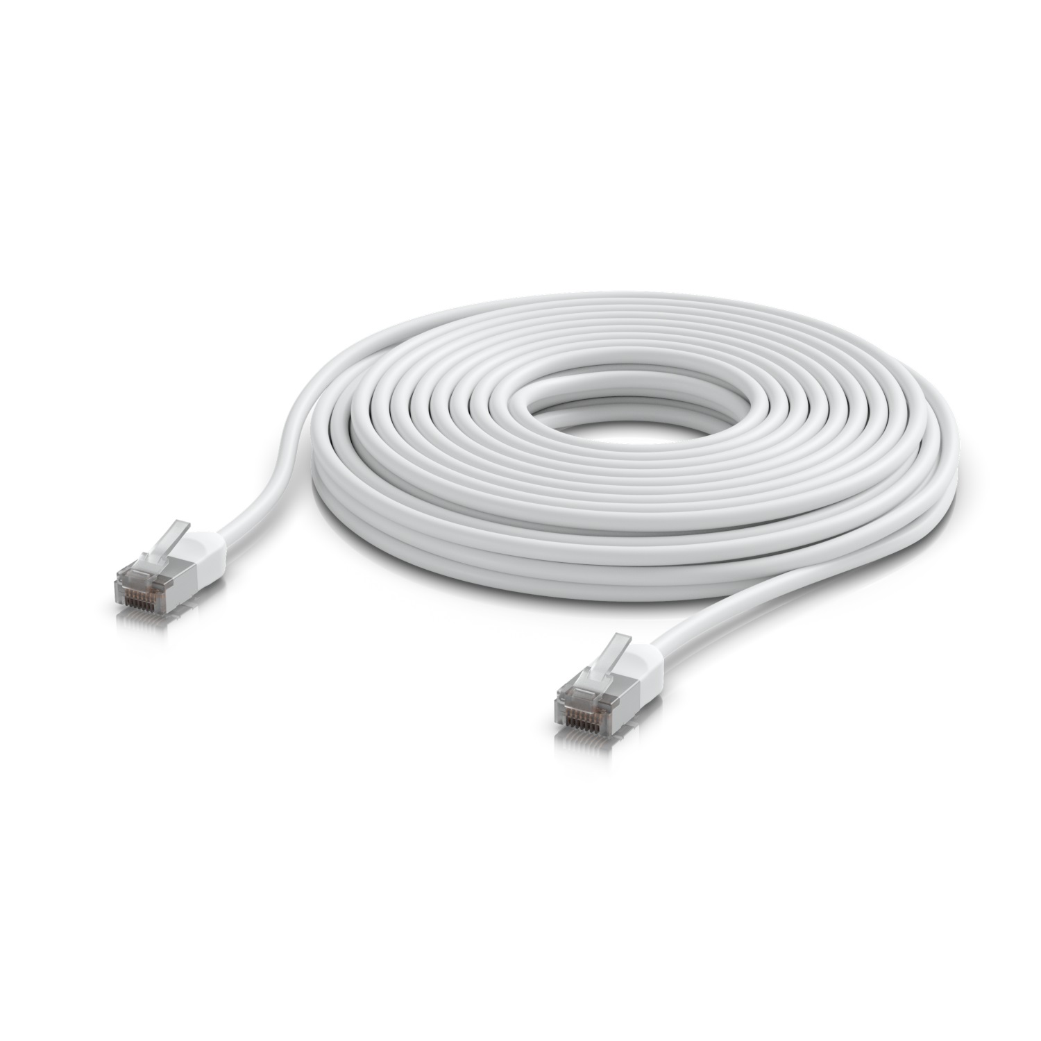 Ubiquiti Cavo di rete Bianco Cat6a 12M - Ultra-sottile, robusto e schermato per esterni, ottimizzato per 10 GbE