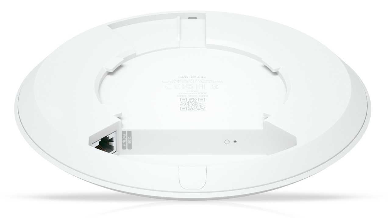 Ubiquiti U7 Lite Access Point Wi-Fi 7 Dual Band 4300 Mbit/s Bianco con Supporto Power over Ethernet (PoE) e 4 Flussi Spaziali