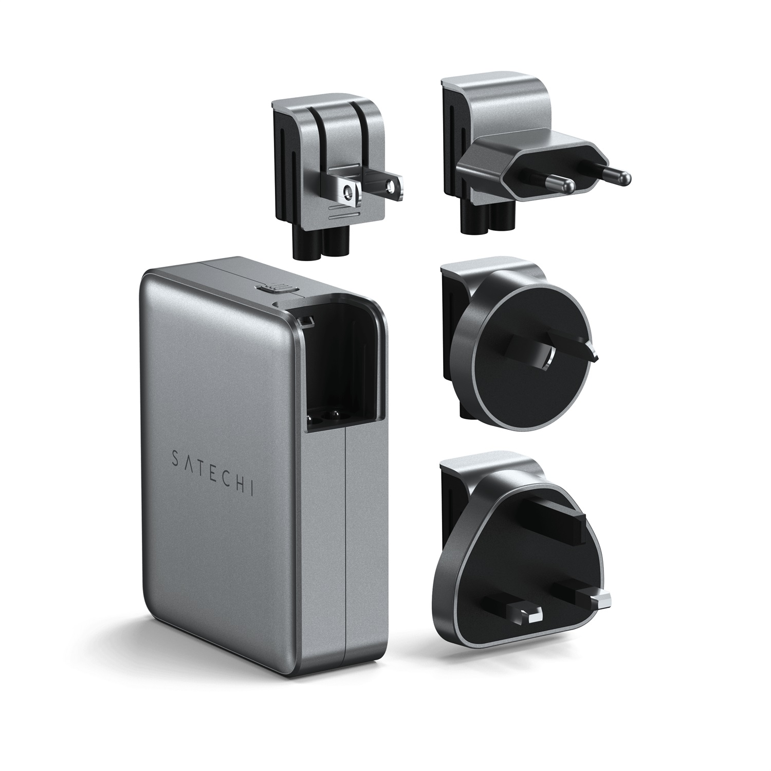 Satechi Caricatore da Viaggio GaN 145W con 4 Porte USB-C (2 PD 3.1 e 2 PD 3.0) - Ricarica Rapida per Apple, Windows e Chrome