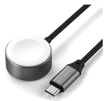 Satechi Caricatore Magnetico USB C per Apple Watch - Ricarica Wireless 5W, Cavo Intrecciato 19cm, Compatibile con Apple Watch Ultra 2/Ultra, Series 11 e AirPods